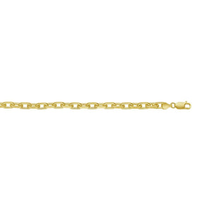 Sterling Silver Gold Plated French Cable Chain (5.60 mm)