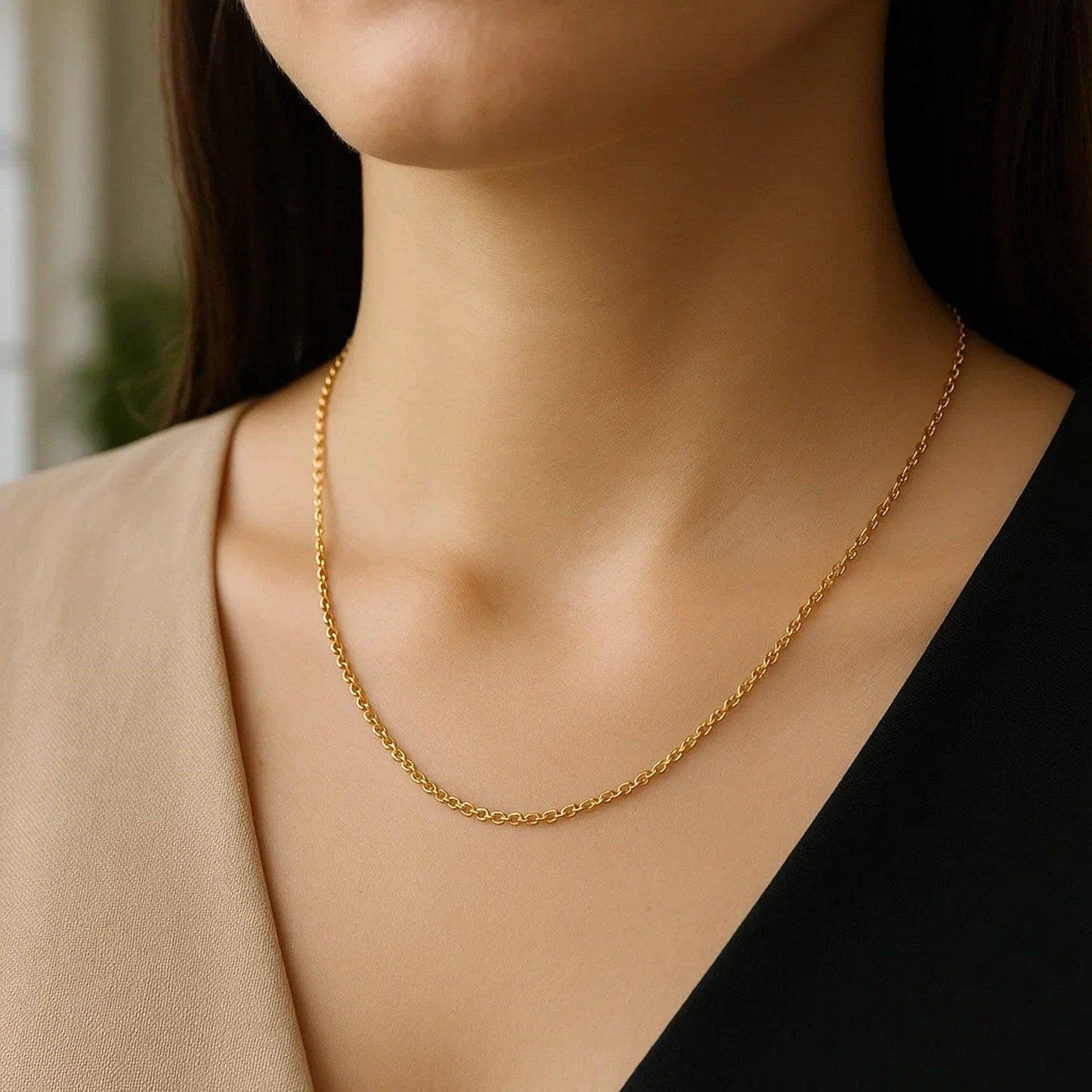 14k Yellow Gold Rolo Chain (1.90 mm)