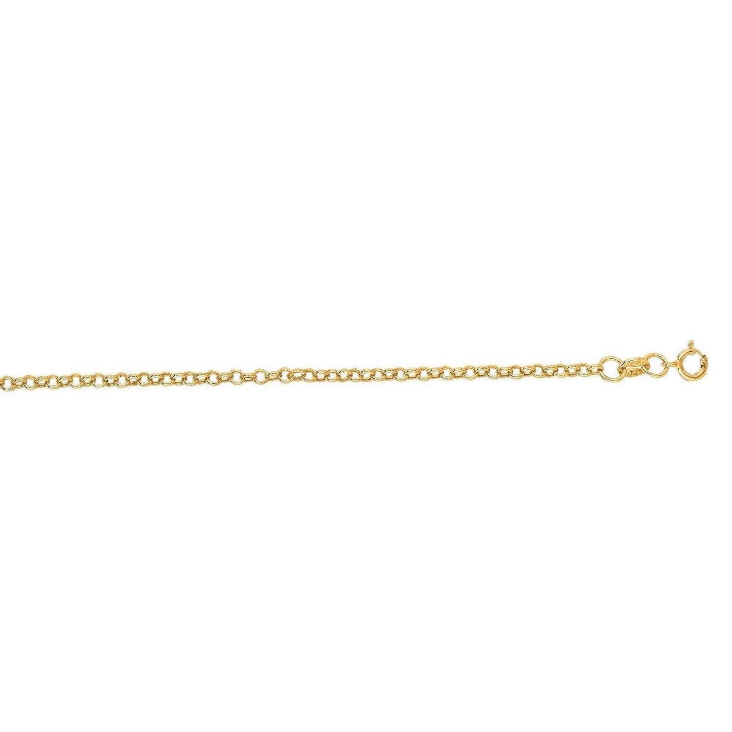 14k Yellow Gold Rolo Chain (1.90 mm)