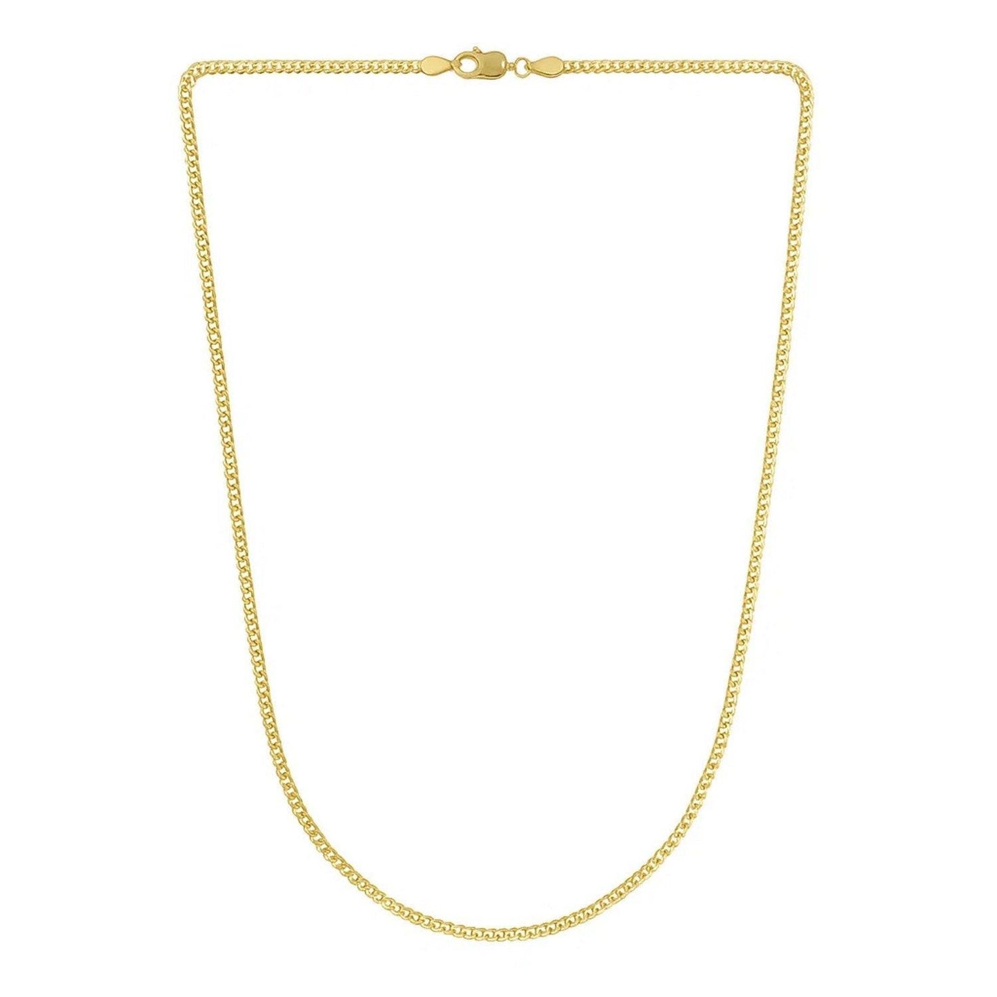 14k Yellow Gold Light Gourmette Chain (2.20 mm)