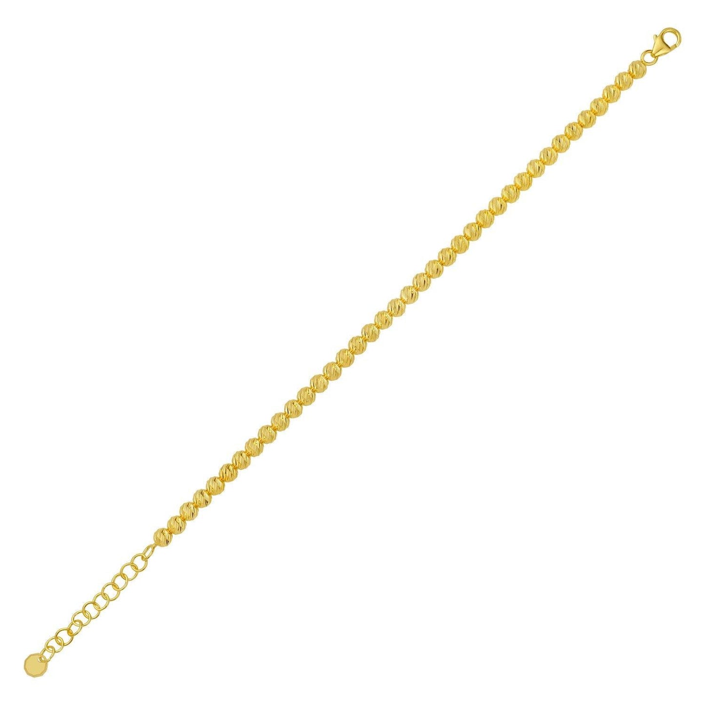 14K Yellow Gold Bead Bracelet (4.00 mm)