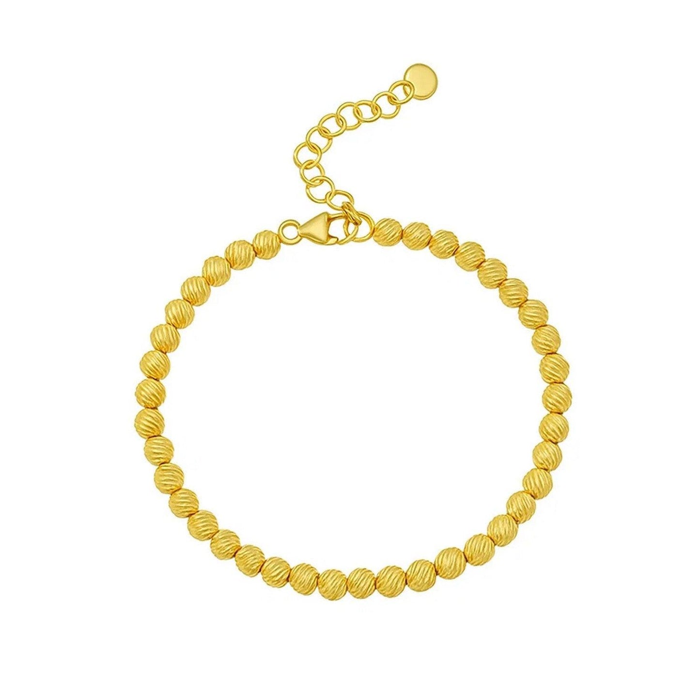 14K Yellow Gold Bead Bracelet (4.00 mm)