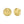 Sterling Silver Yellow Gold Plated Sculpted Domed Disc Stud Earrings