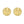 Sterling Silver Yellow Gold Plated Sculpted Domed Disc Stud Earrings