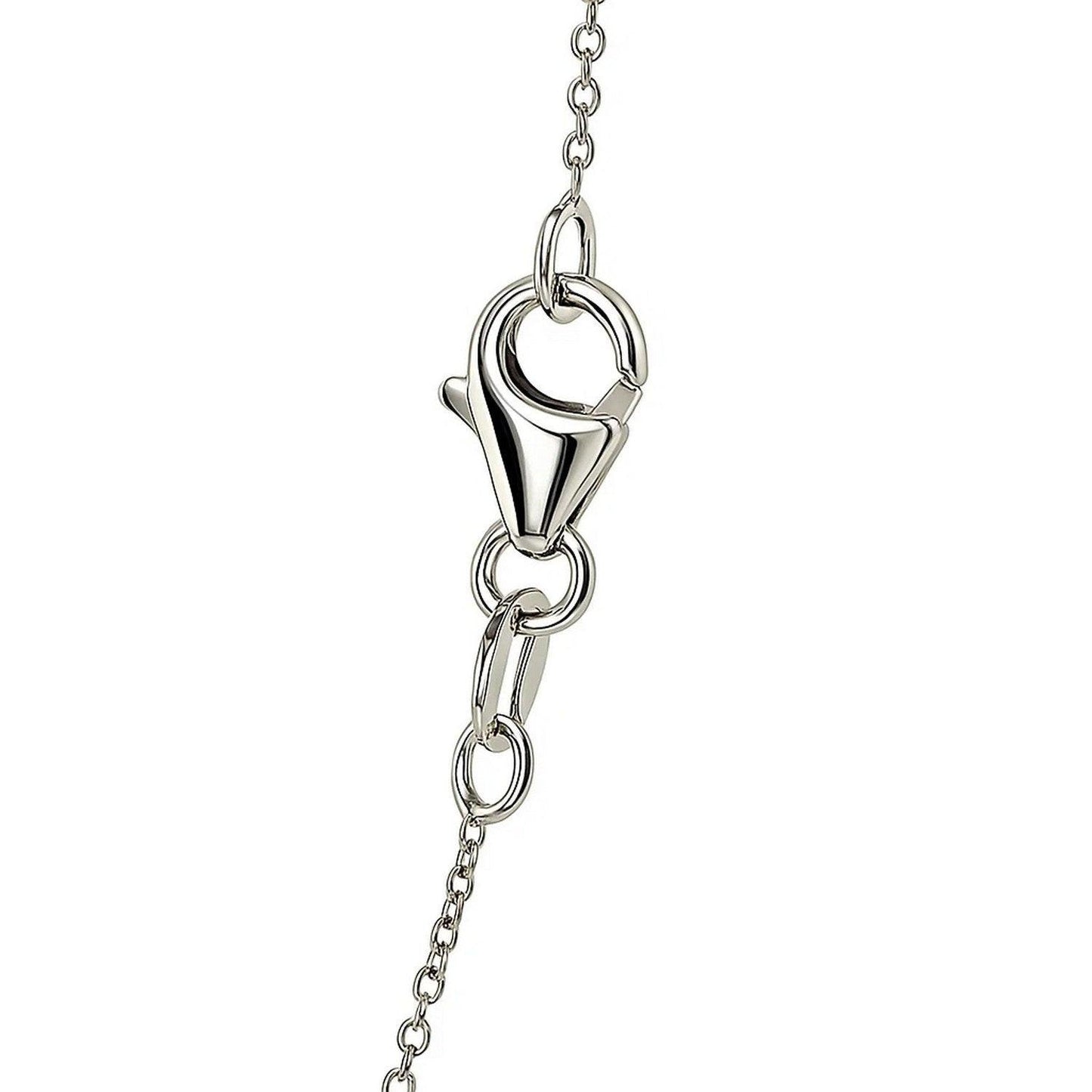 14k White Gold Oval Cable Link Chain (0.85 mm)