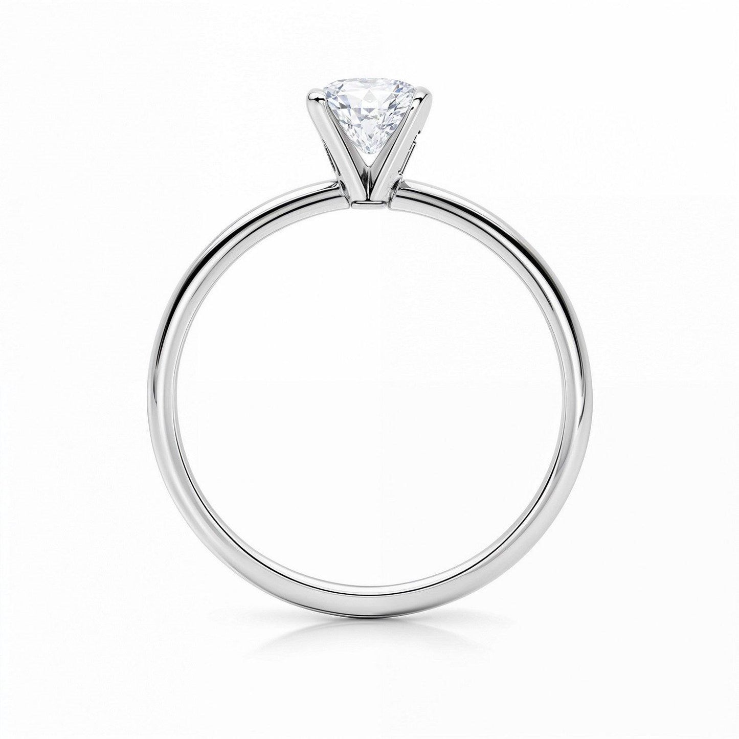 1 1/2 Carat Radiant Lab Grown IGI G/VS1 Diamond Solitaire Ring in 14K White Gold