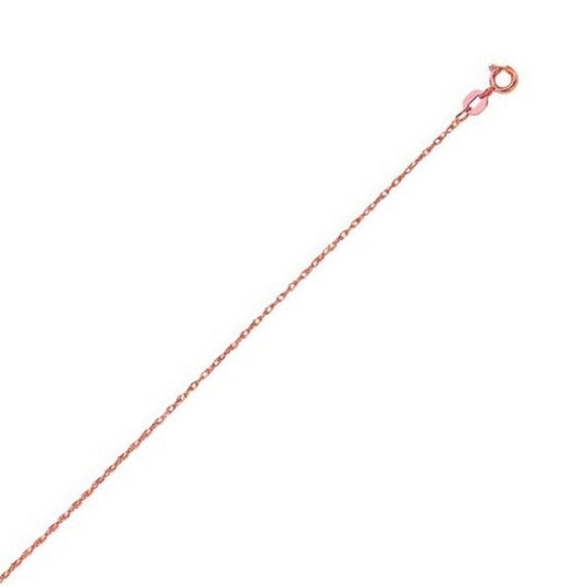14k Yellow Gold Machine Rope Chain (0.85 mm)