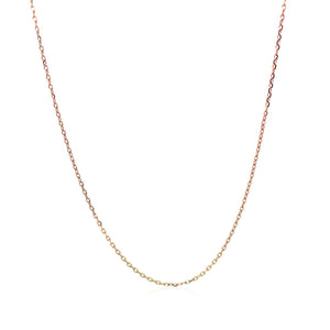 18k Rose Gold Diamond Cut Cable Link Chain (0.80 mm)