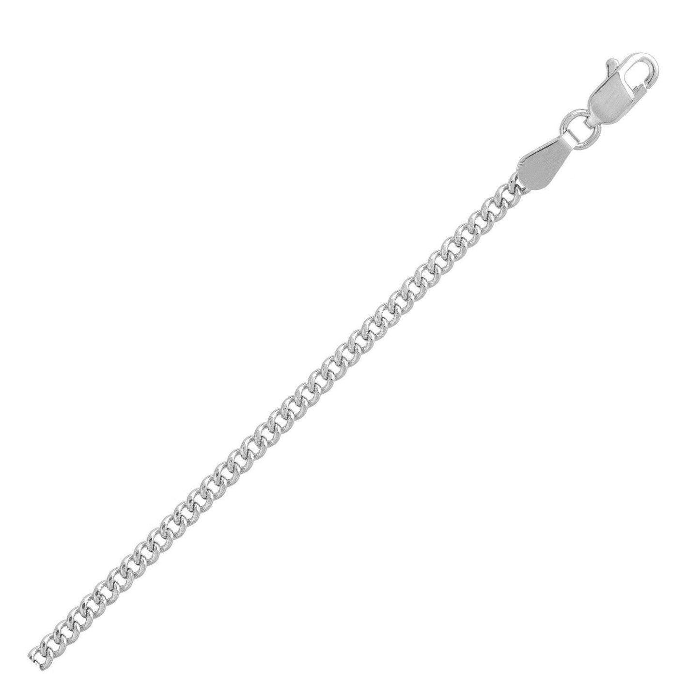14k White Gold Light Gourmette Chain (2.20 mm)