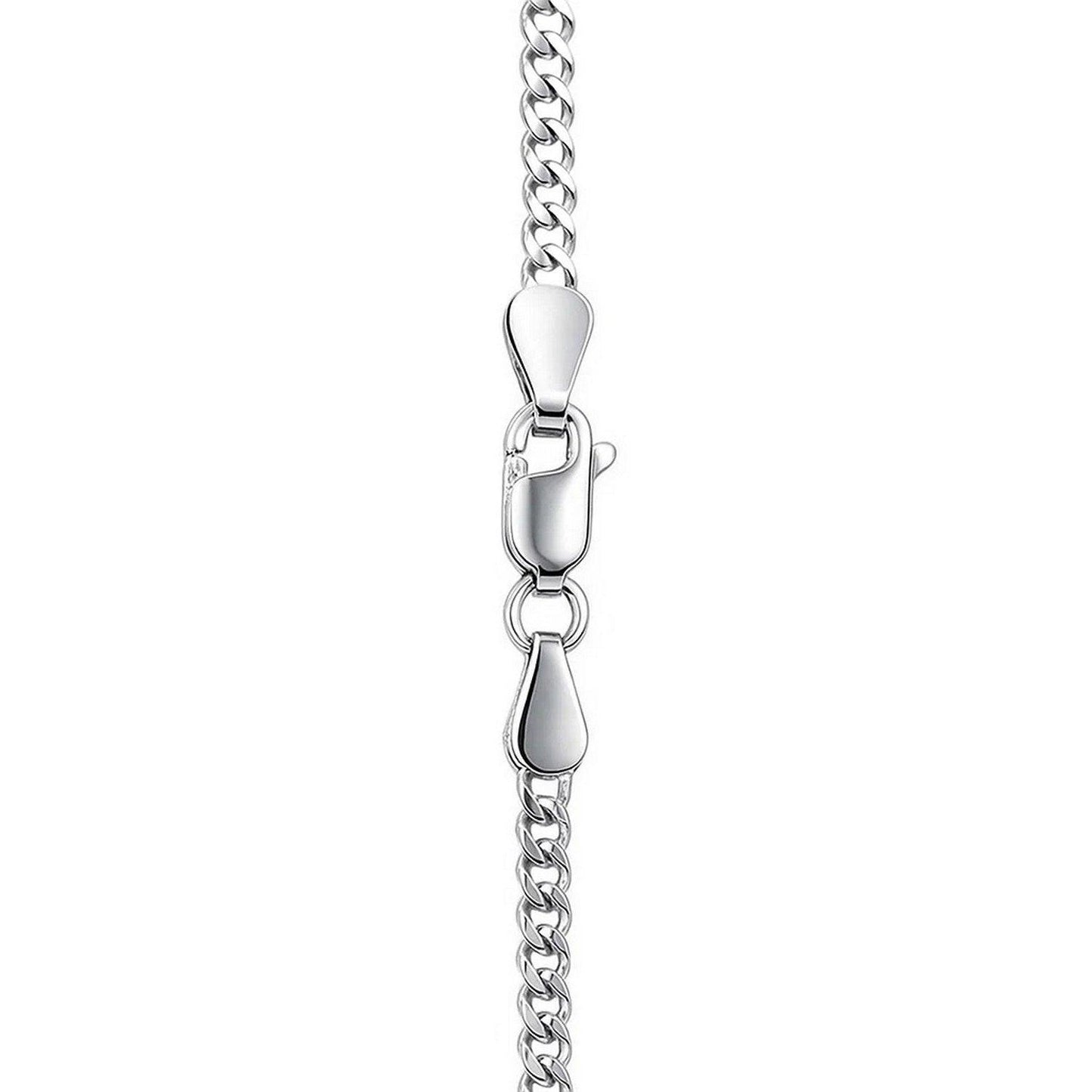 14k White Gold Light Gourmette Chain (2.20 mm)