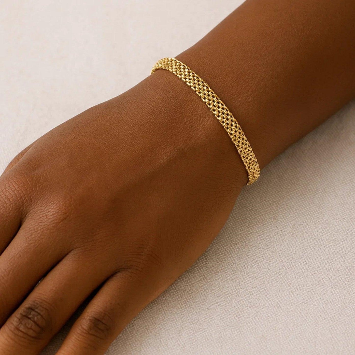 14k Yellow Gold Bismark Bracelet (4.70 mm)