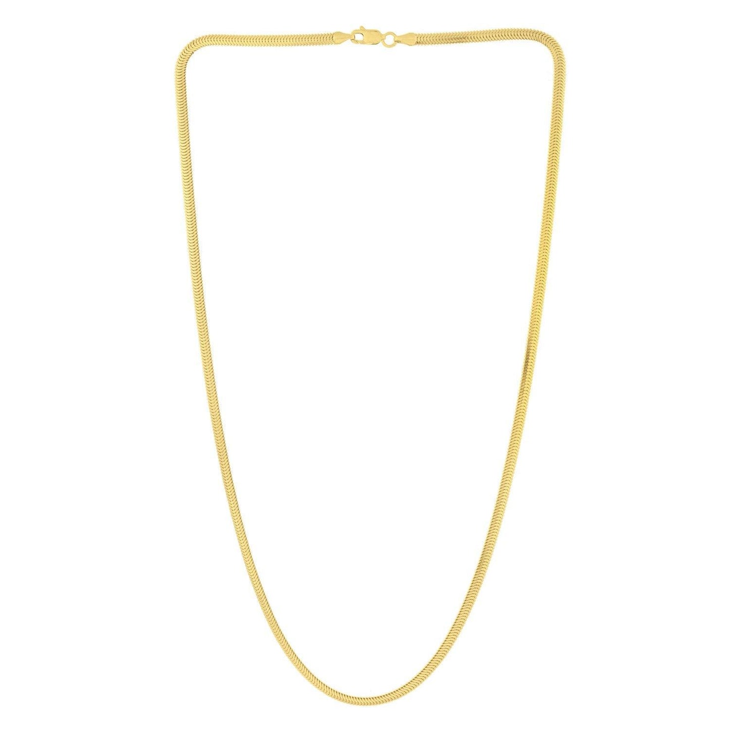 14K Yellow Gold Oval Snake Chain (3.30 mm)