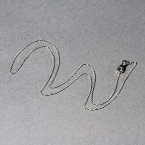 18k White Gold Round Cable Link Chain (0.97 mm)