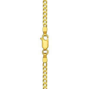 14k Yellow Gold Solid Curb Chain (2.60 mm)