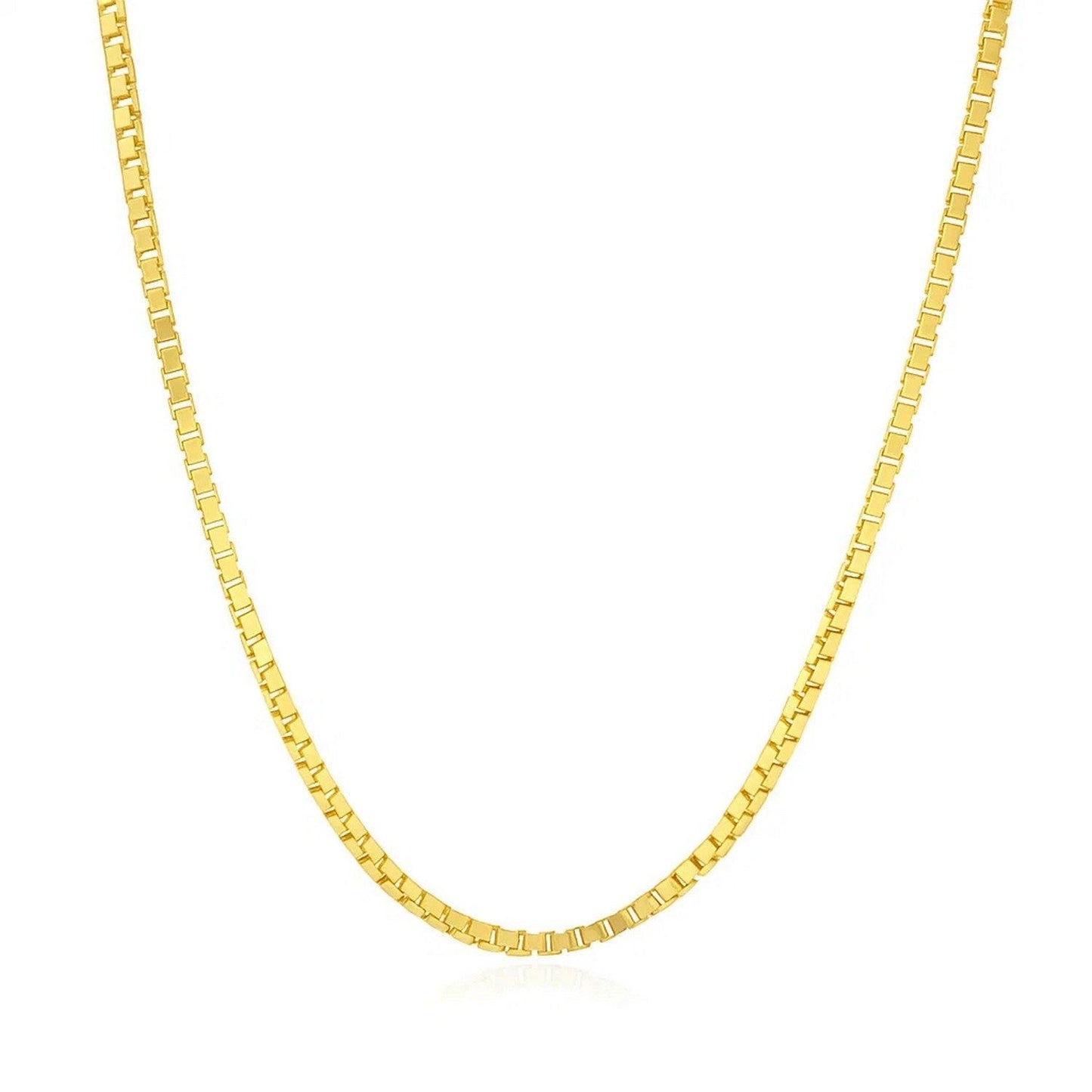 14k Yellow Gold Semi Solid Box Chain (1.80 mm)