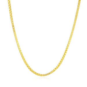 14k Yellow Gold Semi Solid Box Chain (1.80 mm)