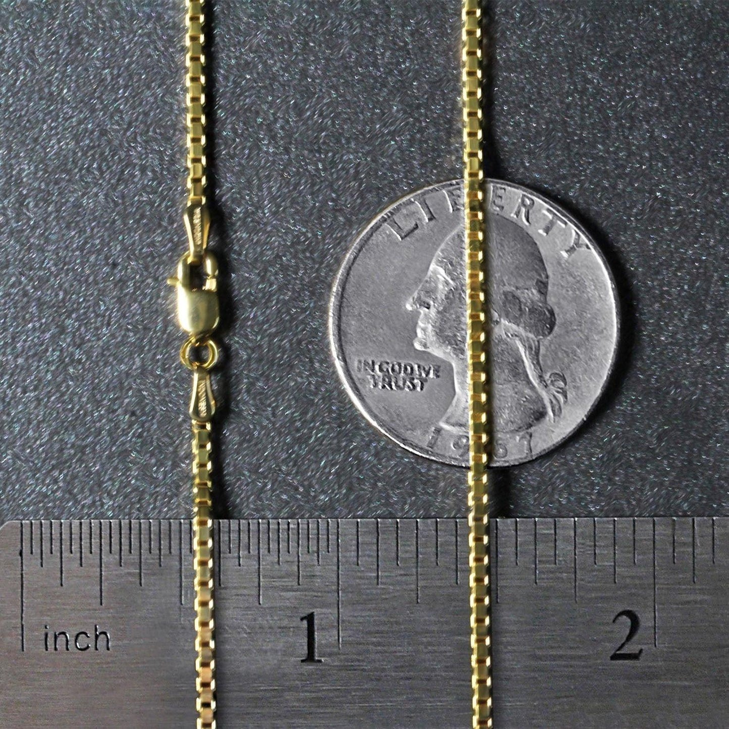 14k Yellow Gold Semi Solid Box Chain (1.80 mm)