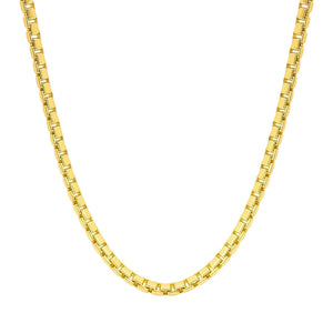 14k Yellow Gold Semi Solid Box Chain (2.5 mm)