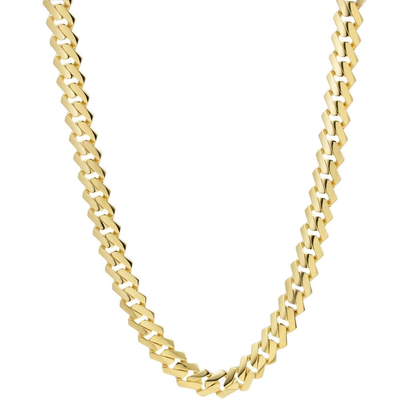 14k Yellow Gold High Polish Modern Lite Edge Chain (8.00 mm)