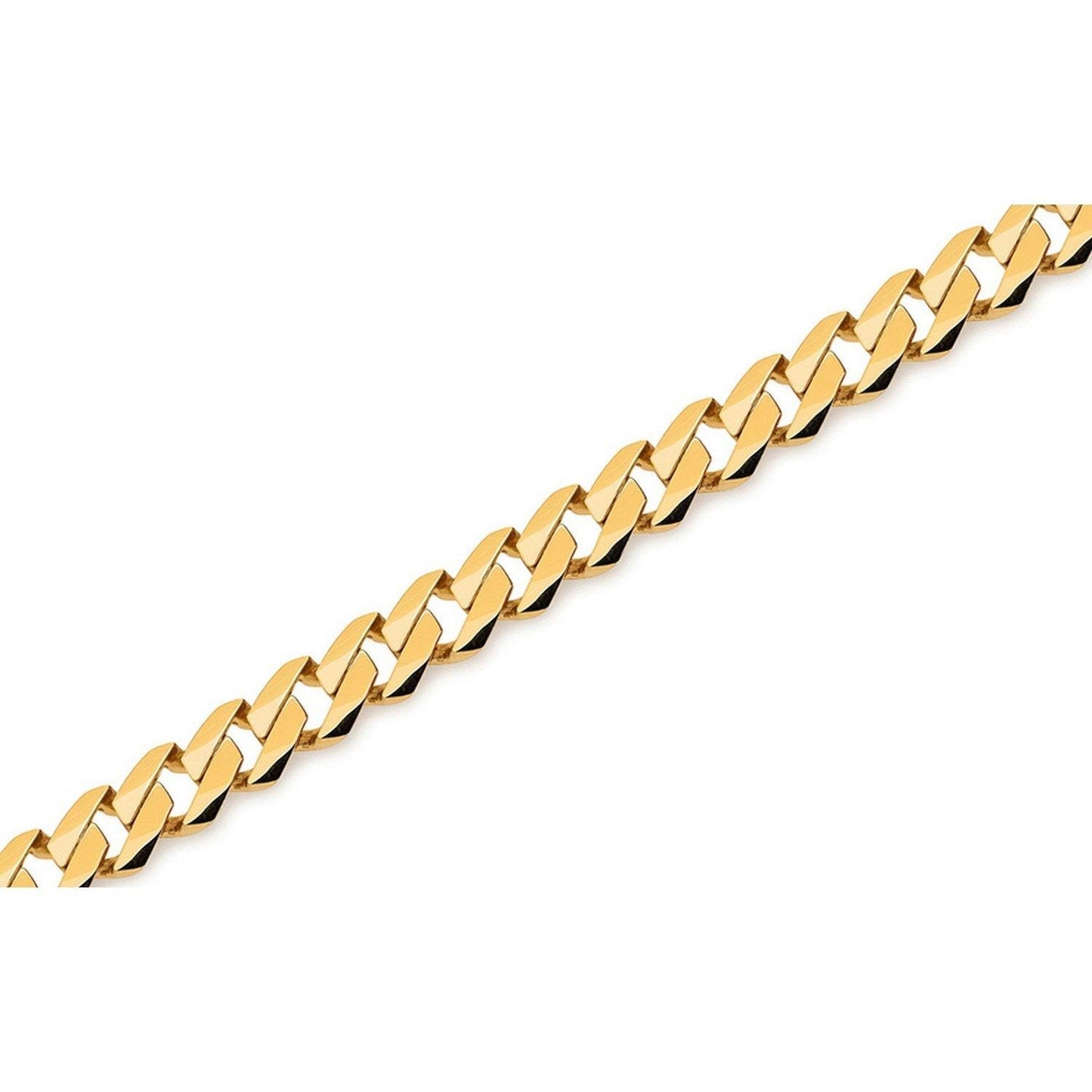 14k Yellow Gold High Polish Modern Lite Edge Chain (8.00 mm)