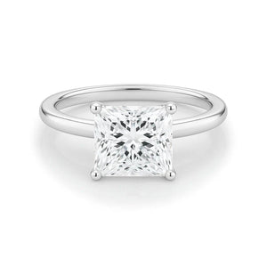 2 Carat Princess Lab Grown IGI G/VS1 Diamond Solitaire Ring in 14K White Gold