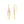 Tri-Tone Graduated Open Marquise Earrings in 10k Yellow,  White,  and Rose Gold