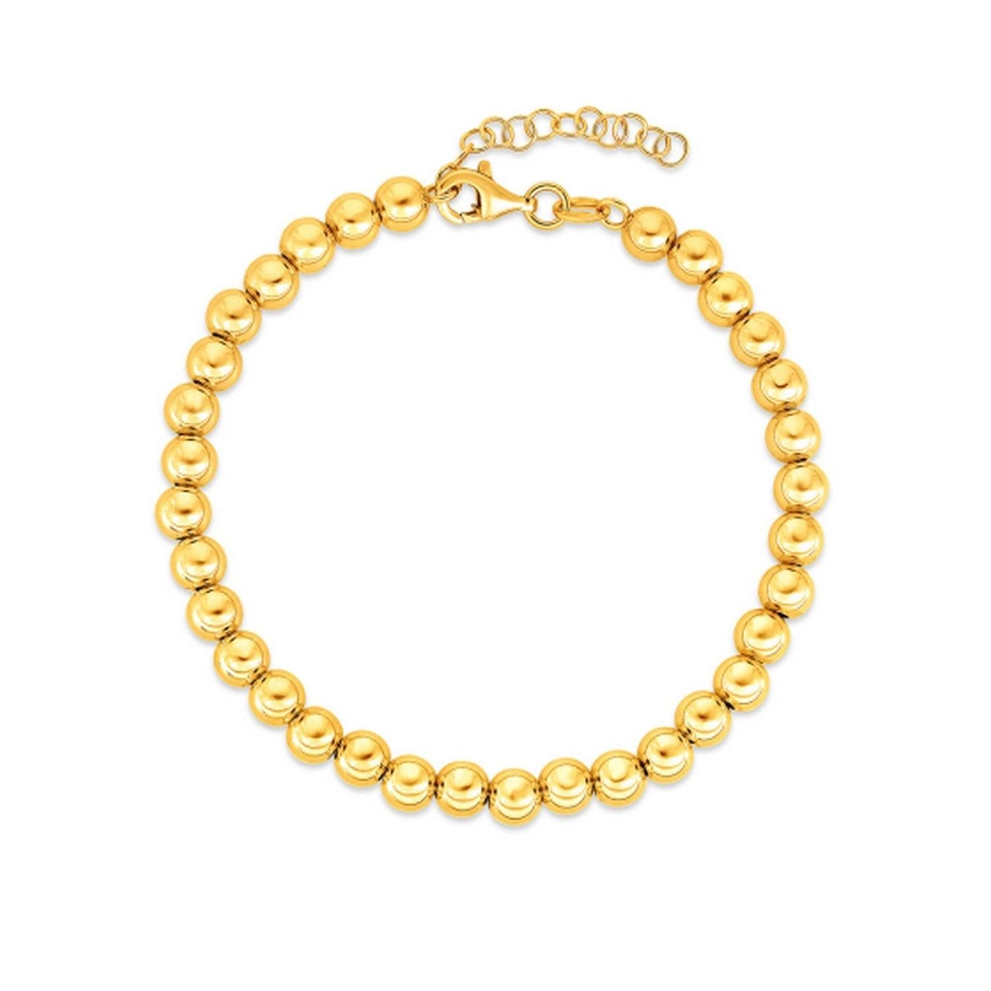 14k Yellow Gold Bead Bracelet  (4.00 mm)