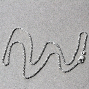 Sterling Silver Rhodium Plated Round Box Chain (1.30 mm)