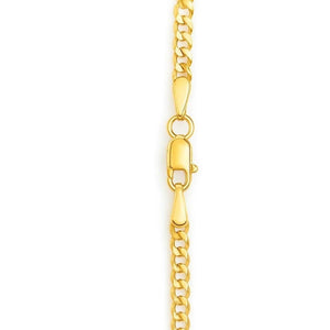 14K Yellow Gold Multi Gemstone Curb Chain Necklace