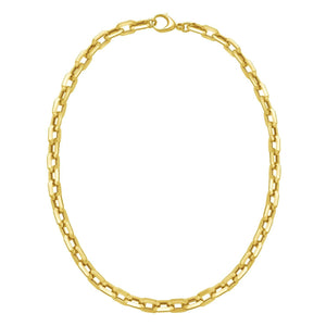 14K Yellow Gold Faceted Octagonal Link Chain Necklace (8.10 mm)
