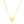 14k Yellow Gold Paperclip Chain Necklace with Puffed Heart