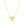 14k Yellow Gold Paperclip Chain Necklace with Puffed Heart