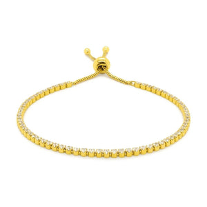 Adjustable Tennis Style Bracelet with Cubic Zirconia in Sterling Silver(5.10 mm)