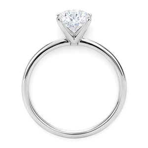 1 1/2 Carat Oval Lab Grown IGI G/VS1 Diamond Solitaire Ring in 14K White Gold