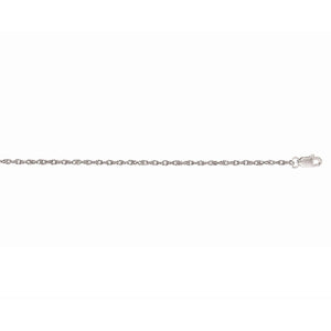 14k White Gold Machine Rope Chain (1.10 mm)