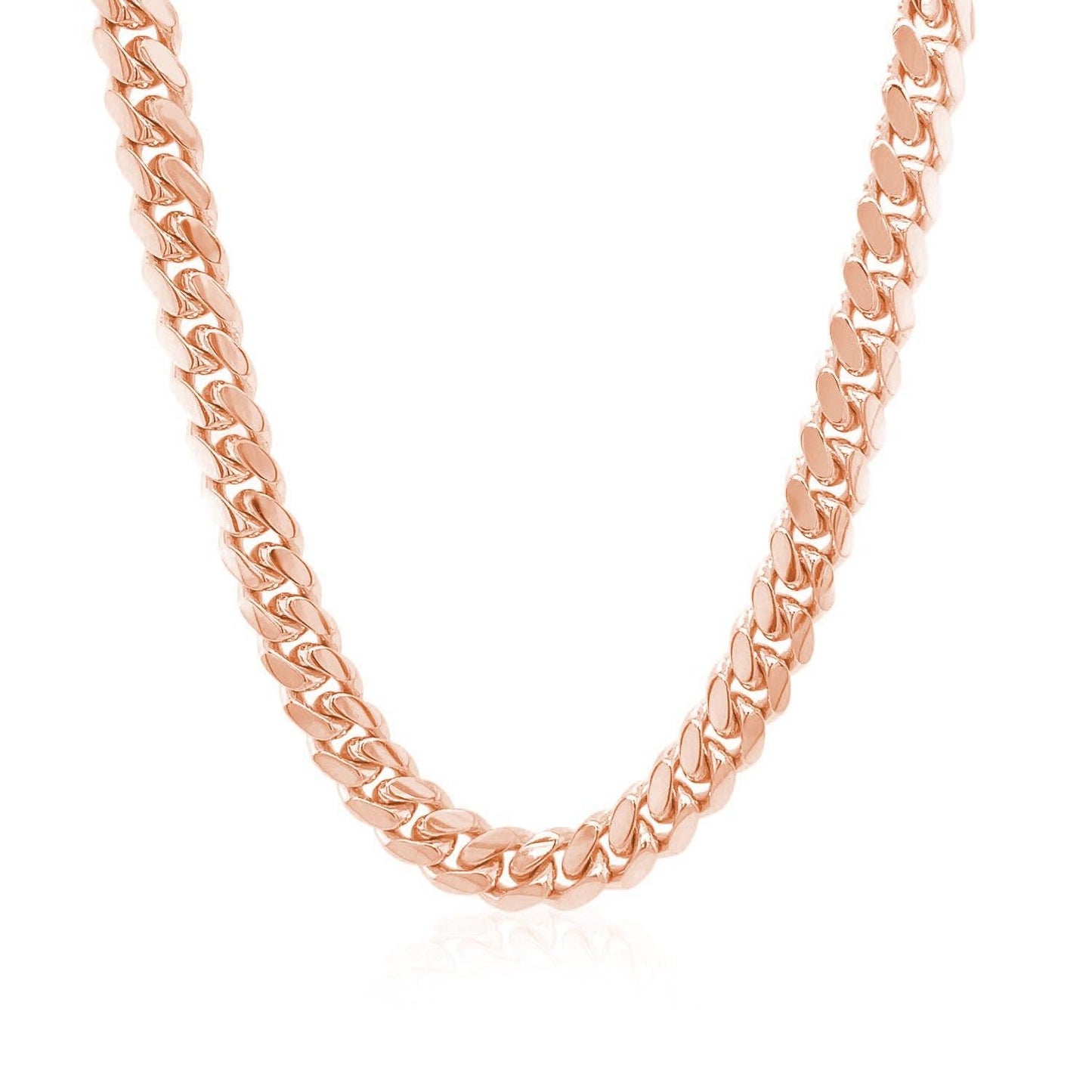 14k Rose Gold Classic Miami Cuban Solid Chain (6.10 mm)