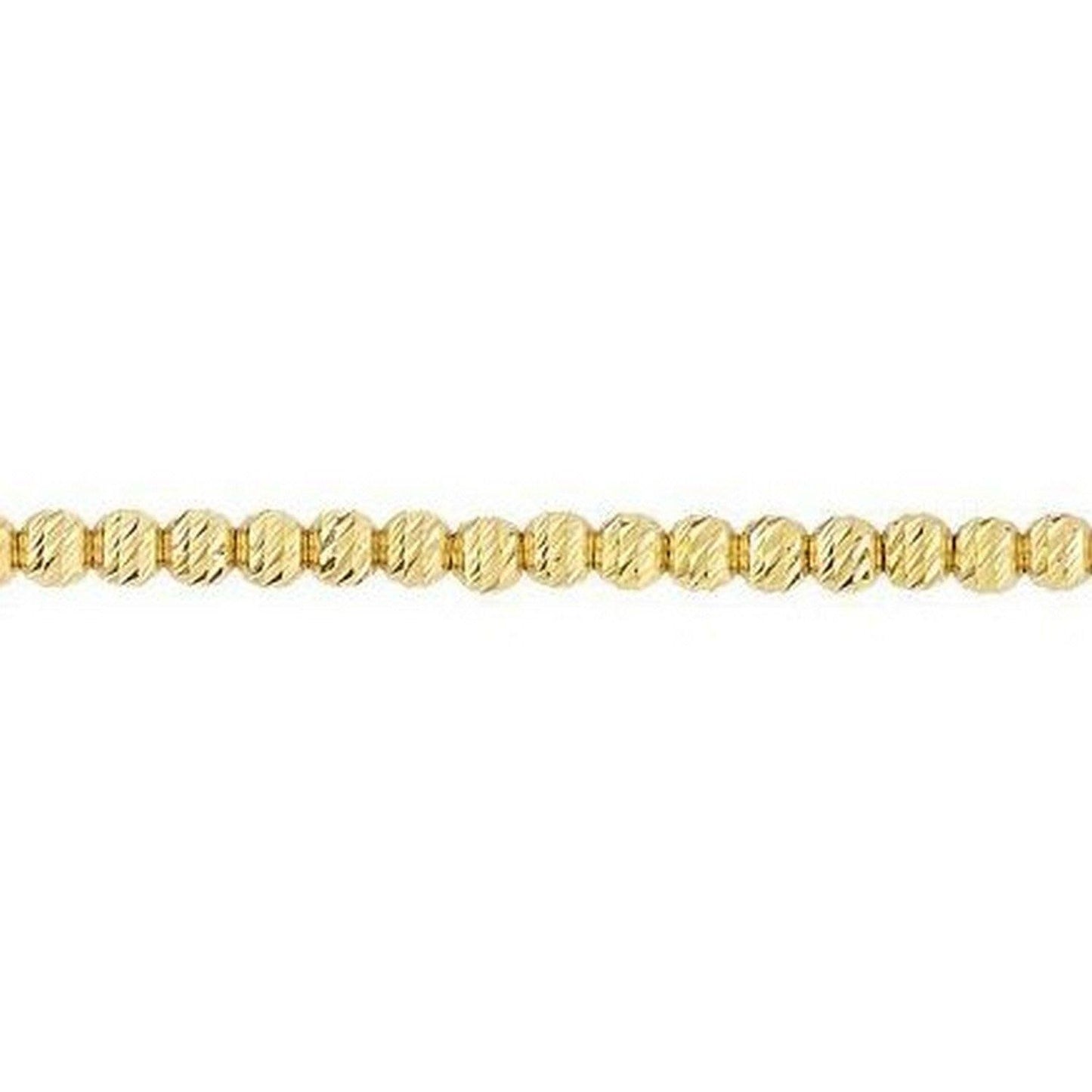 Diamond Cut Bead Bracelet in 14K Yellow Gold