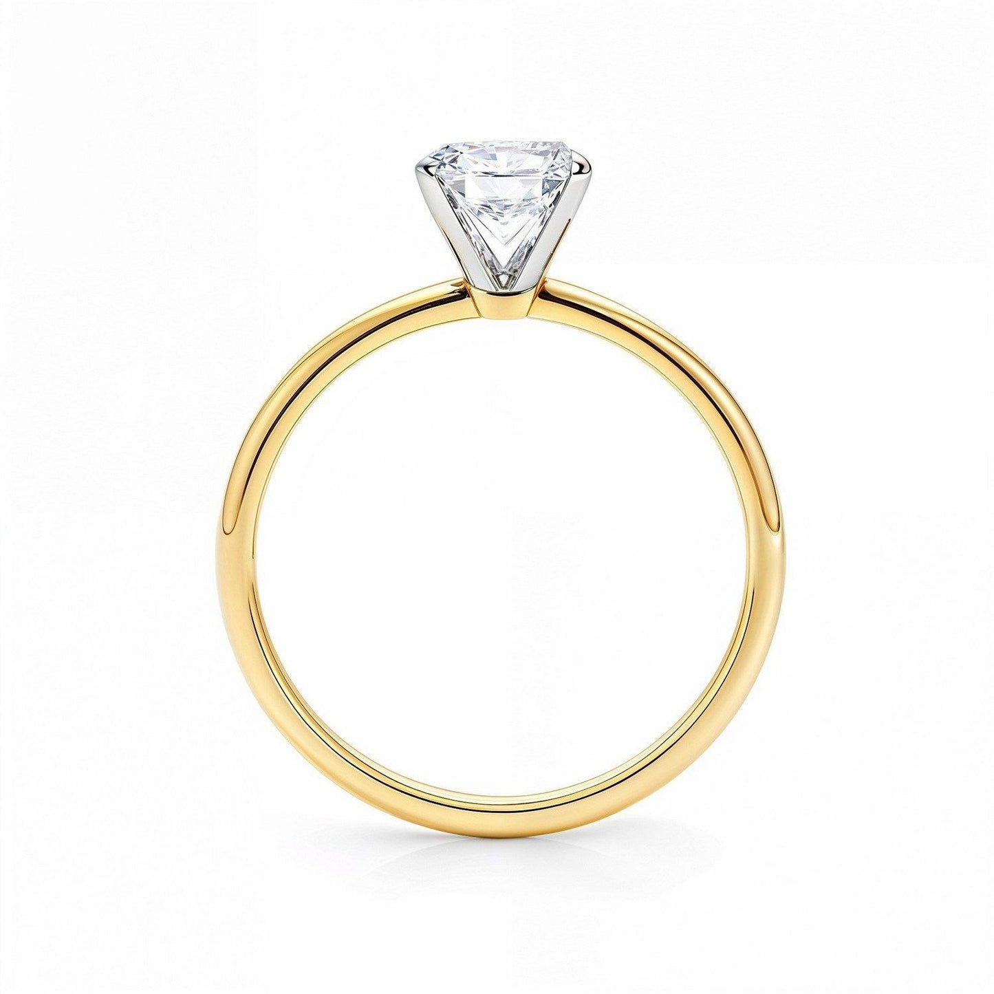 1.50Ct Radiant Lab Grown IGI G/VS1 Diamond Ring in 14K Yellow Gold
