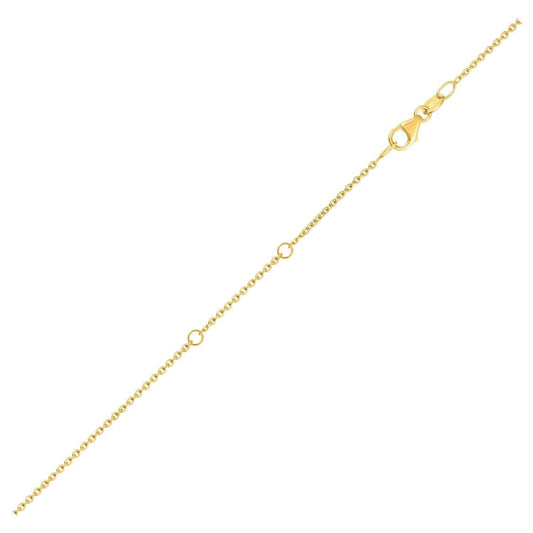 18K Yellow Gold Double Extendable Cable Chain (1.30 mm)