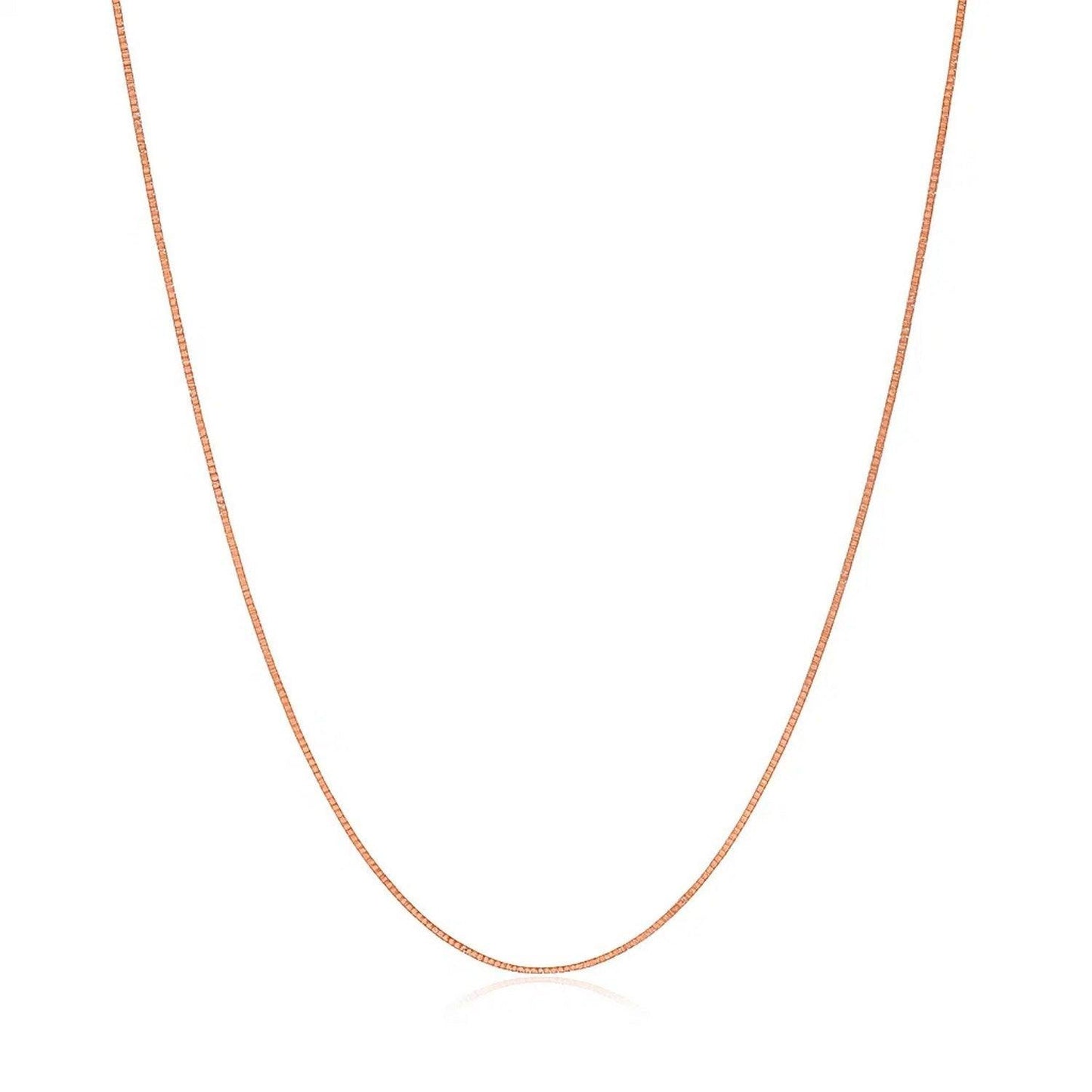 14k Rose Gold Classic Box Chain (0.45 mm)