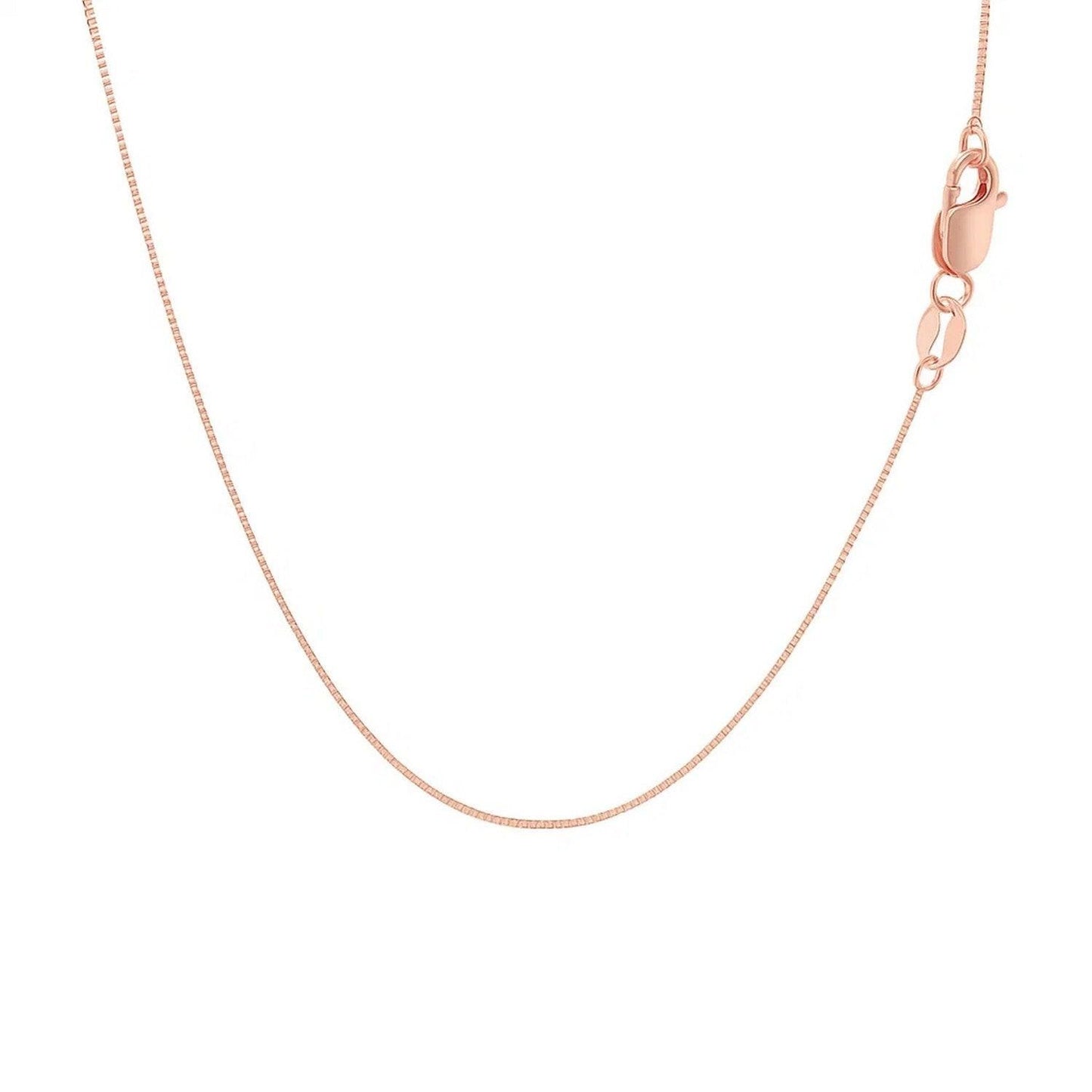 14k Rose Gold Classic Box Chain (0.45 mm)