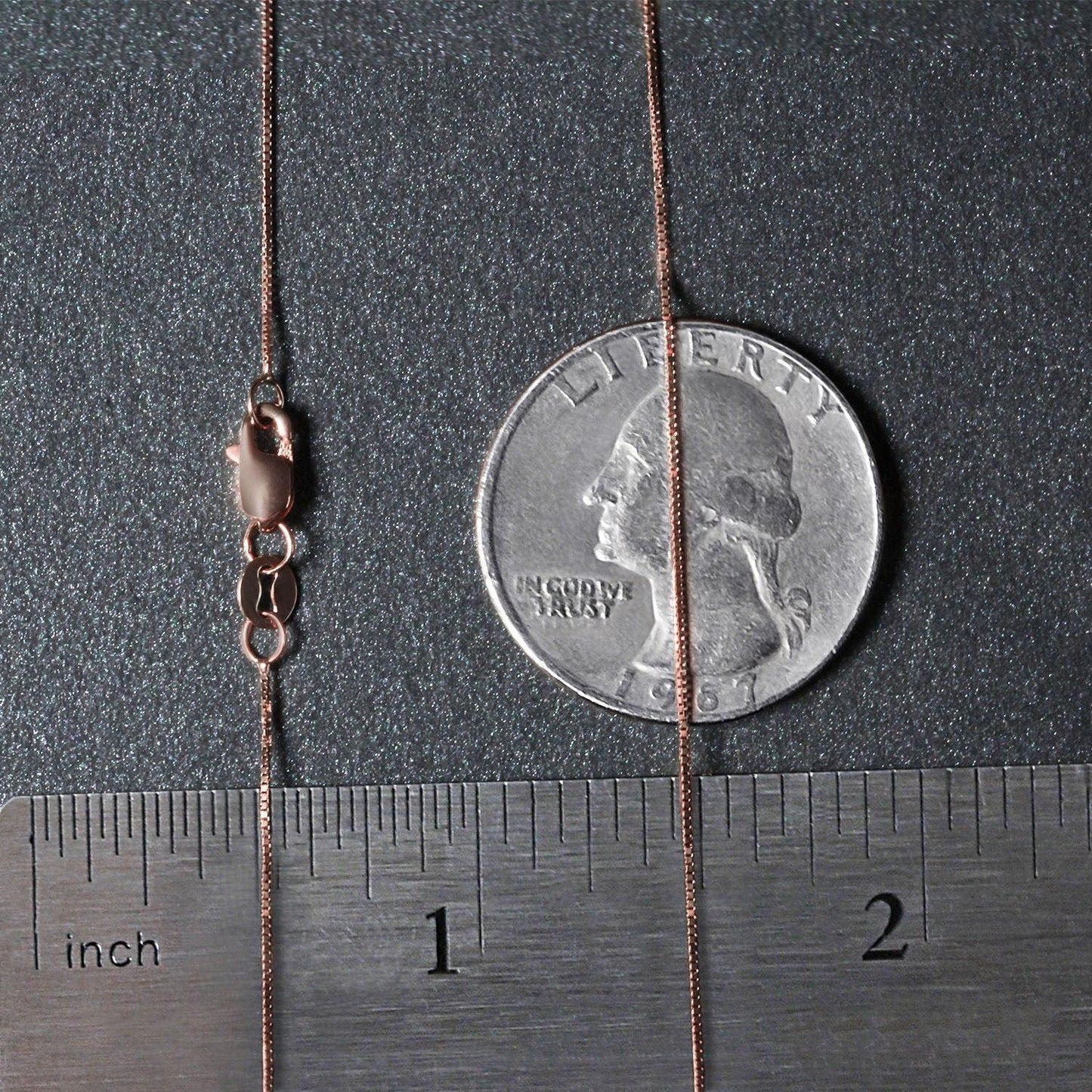 14k Rose Gold Classic Box Chain (0.45 mm)