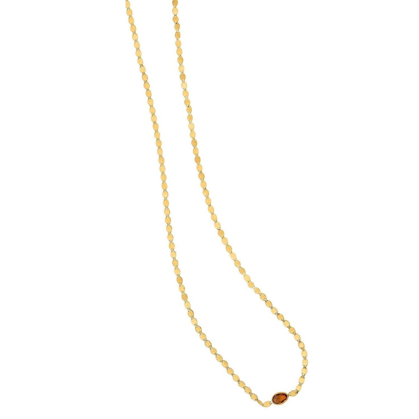 14K Yellow Gold Citrine Mirrored Chain (2.20 mm)