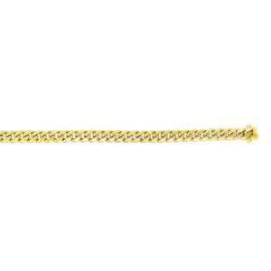 10k Yellow Gold Semi Solid Miami Cuban Bracelet (5.00 mm)
