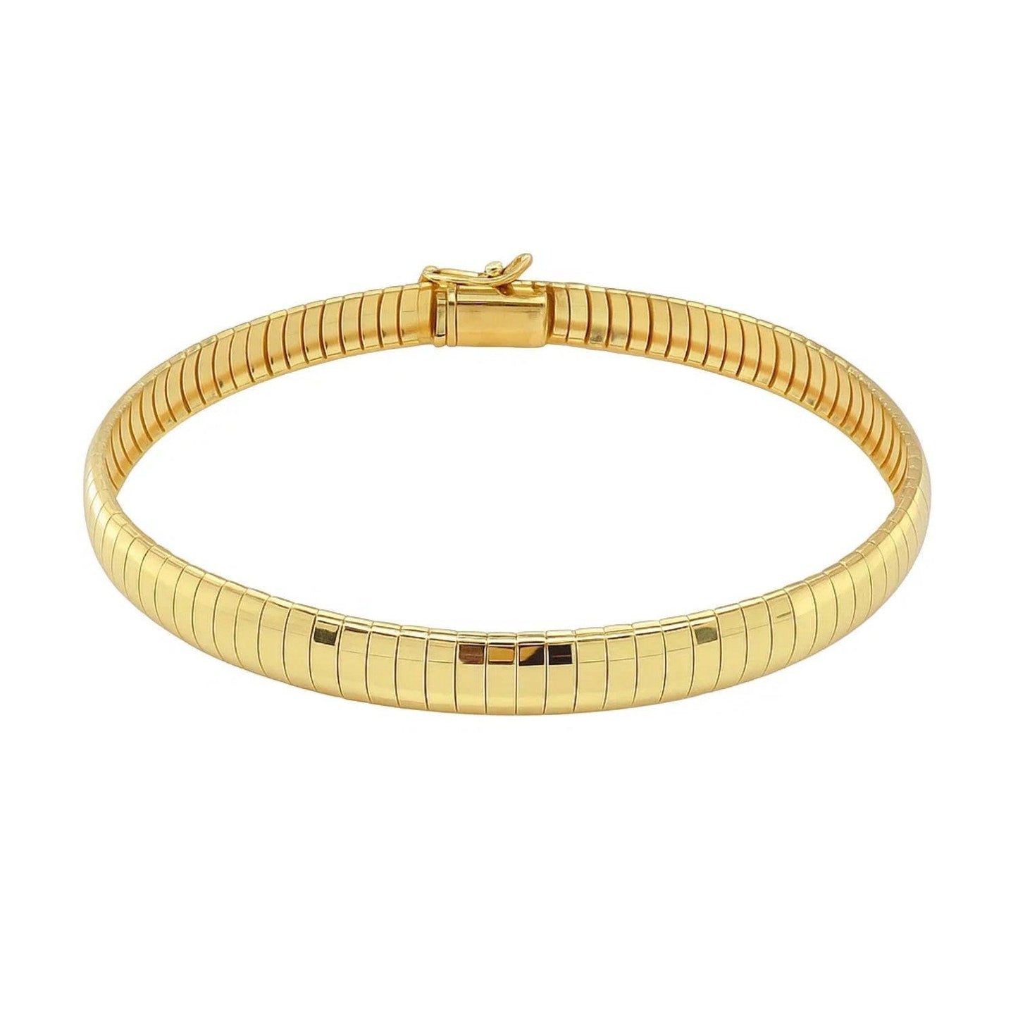 14k Yellow Gold Classic Omega Bracelet (6.00 mm)