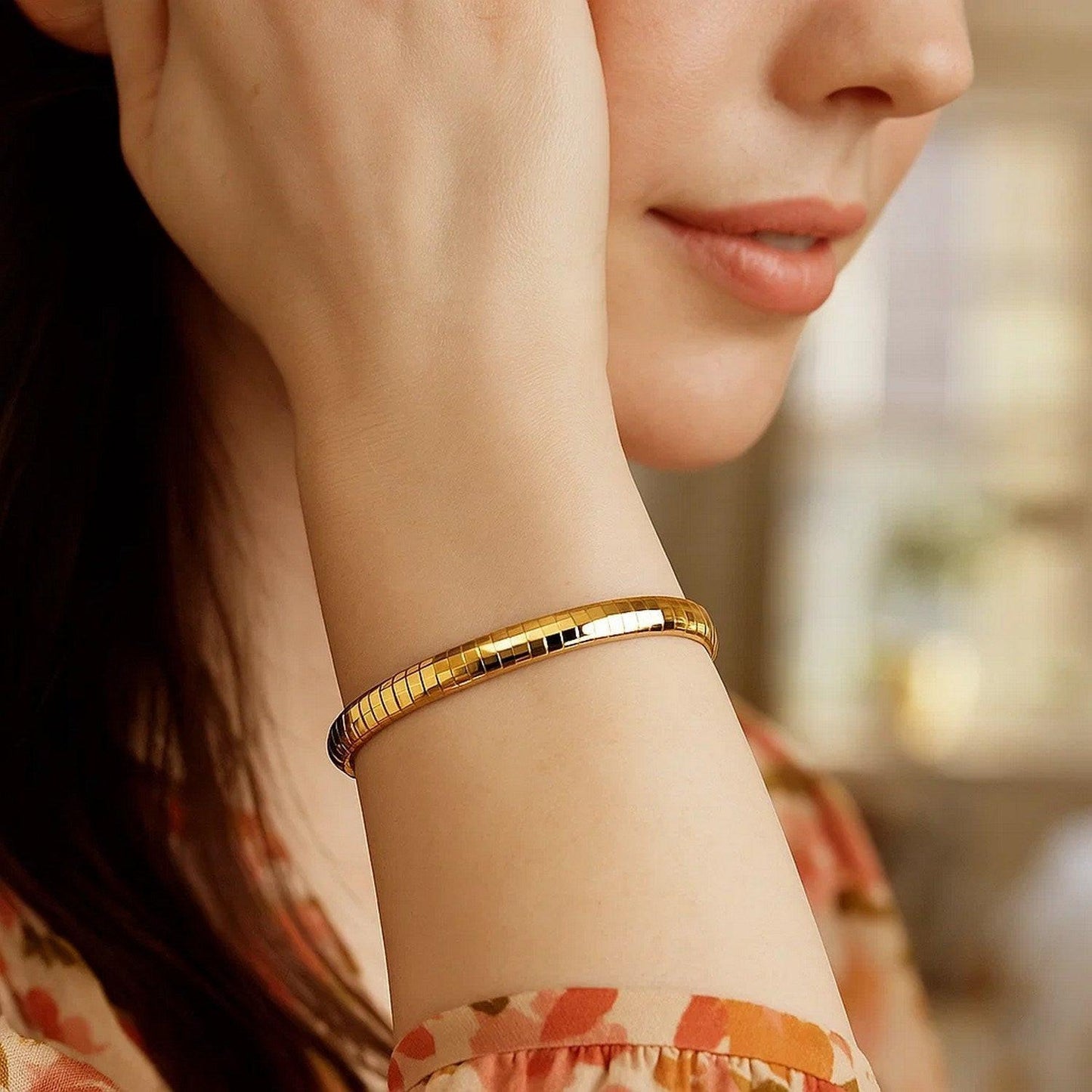 14k Yellow Gold Classic Omega Bracelet (6.00 mm)