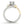 14k White And Yellow Gold Round Bypass Diamond Engagement Ring (1 1/2 cttw)