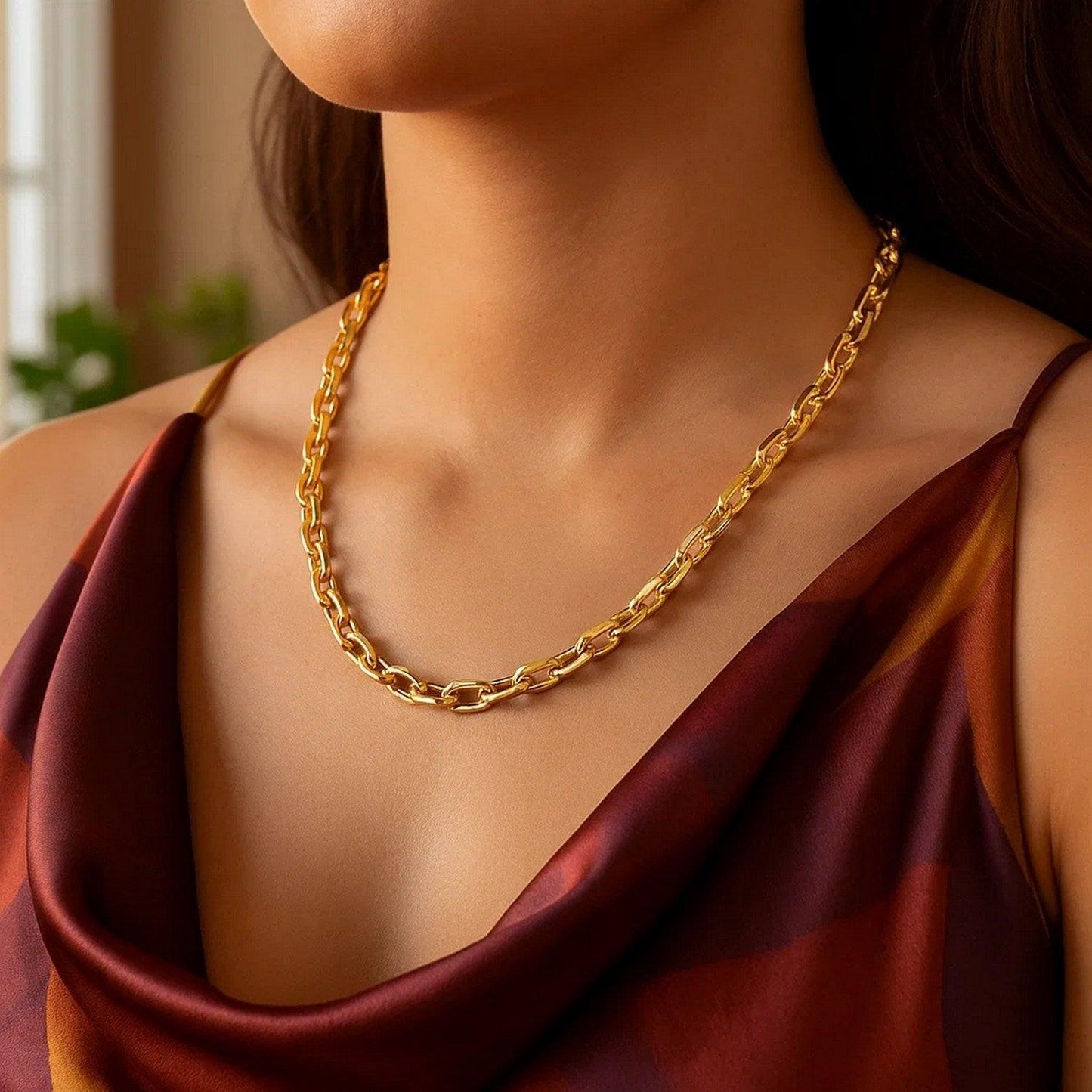 14k Yellow Gold French Cable Link Chain (6.1 mm)