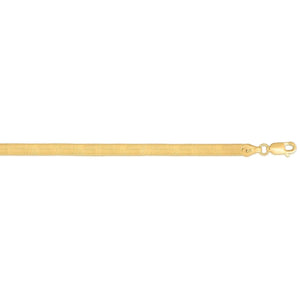 Sterling Silver Yellow Gold Plated Imperial Herringbone Chain (2.70 mm)