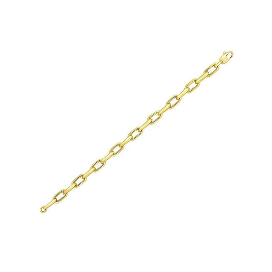 14k Yellow Gold French Cable Link Bracelet  (6.00 mm)